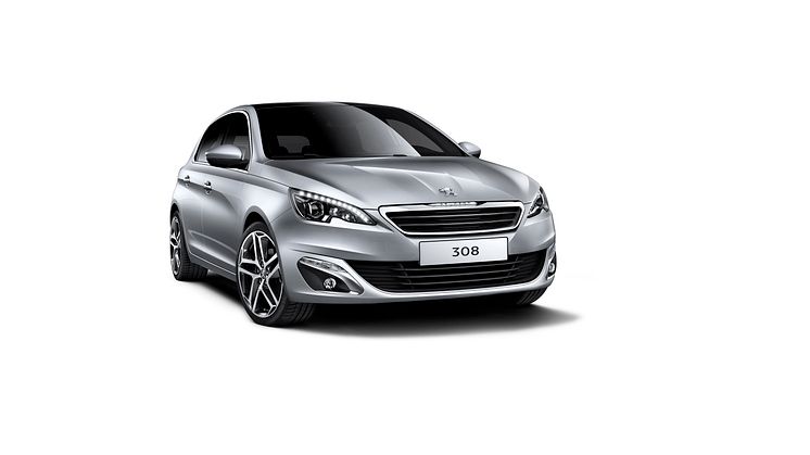 Den eleganta fronten på nya Peugeot 308