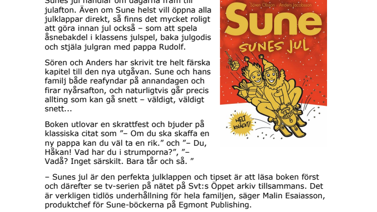 Sunes jul – älskad bokklassiker tillbaka i ny tappning