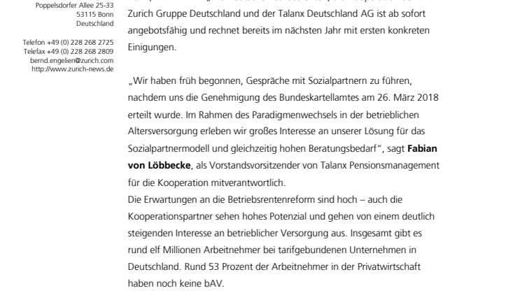 „Die Deutsche Betriebsrente“ ist ab sofort angebotsfähig