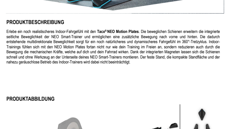Garmin Datenblatt Tacx NEO Motion Plates CH