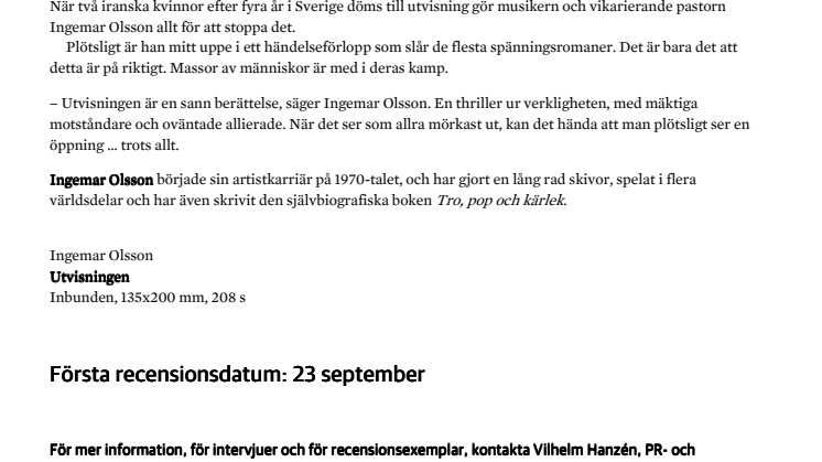 Utvisningen – en thriller direkt ur verkligheten