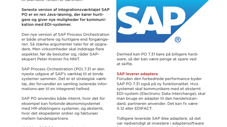 NNIT er klar med SAP's nye integrationsplatform 