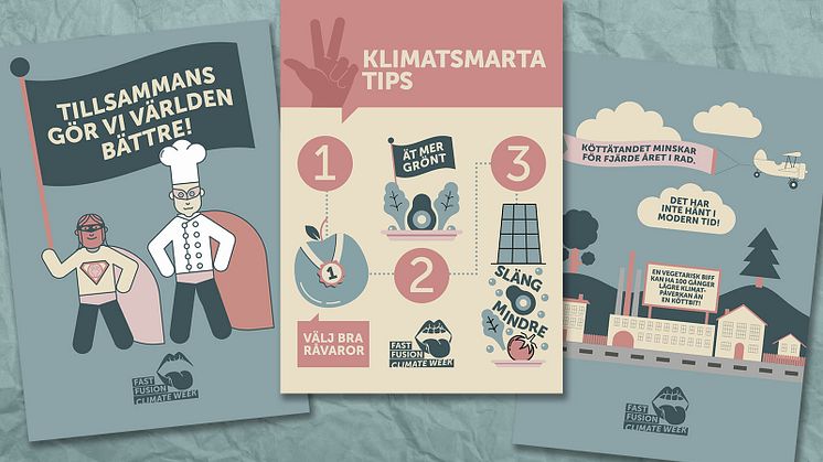 Affischer från Fast Fusion Climate Week.