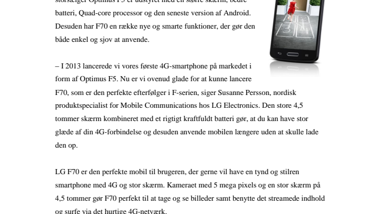NU KOMMER LG F70 TIL DANMARK - EN NY PRISVÆRDIG 4G-MOBIL 