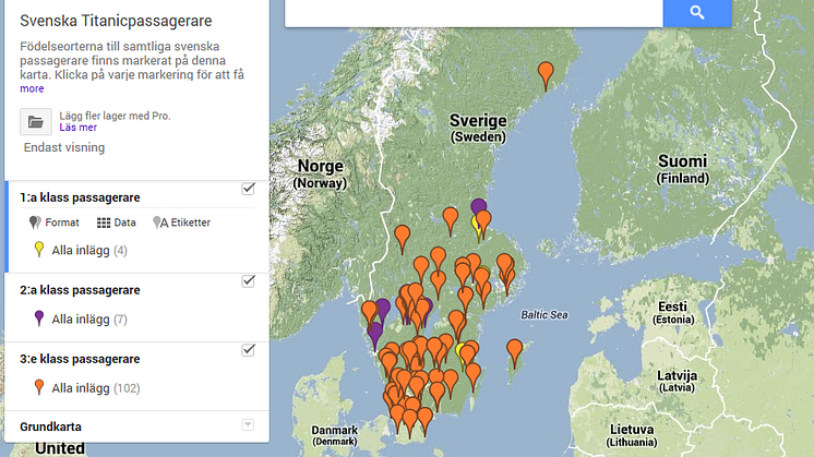 Åkte någon från din hemort med Titanic? 