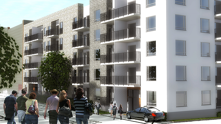 Lustgårdens flerbostadshus vid Hyllie allé