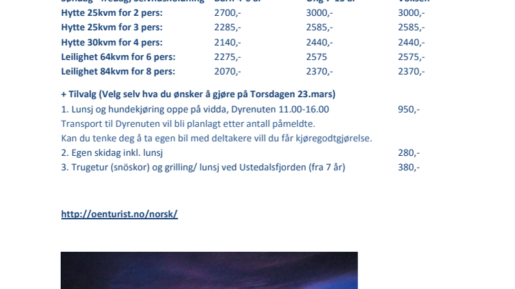 Priser och övernattning