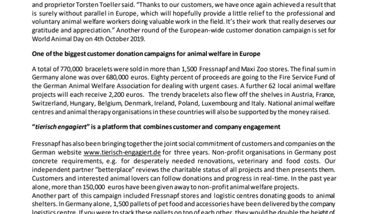 English Version of Press Release