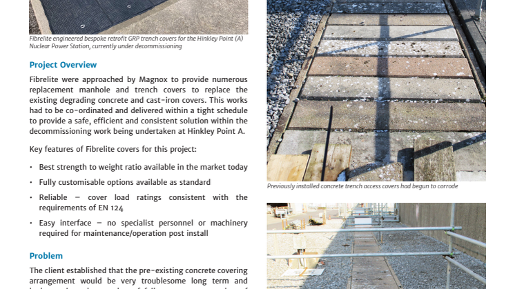 Magnox Leads The Way In Manual Handling In The Nuclear Decommissioning Industry By Specifying Fibrelite
