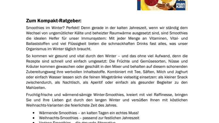 Waschzettel "Winter-Smoothies"