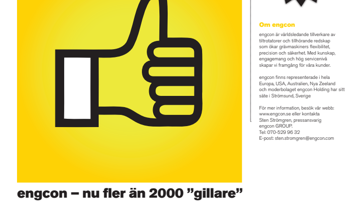 engcon - marknadsledare även inom sociala medier