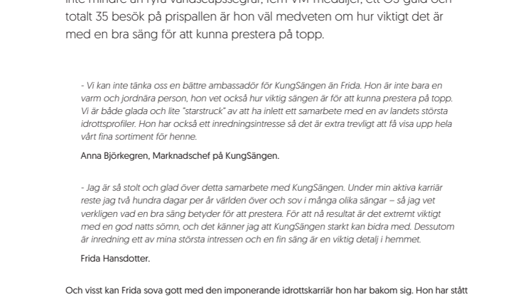 Frida Hansdotter + KungSängen = sant