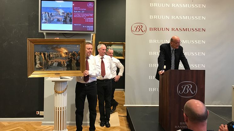 Jesper Bruun Rasmussen selling Krøyer’ study for DKK 4.3 million.