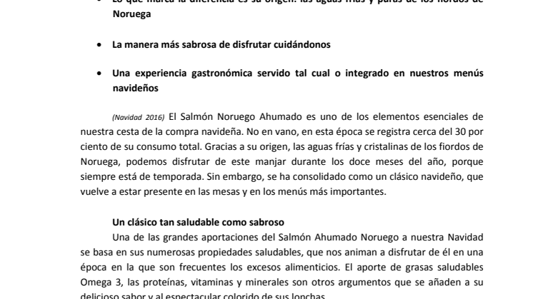 El Salmón Ahumado Noruego, mucho más que un clásico para esta Navidad