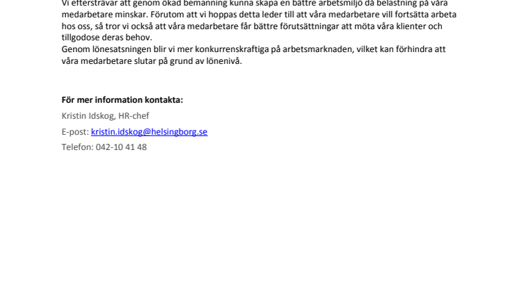Nu satsar socialförvaltningen i Helsingborg