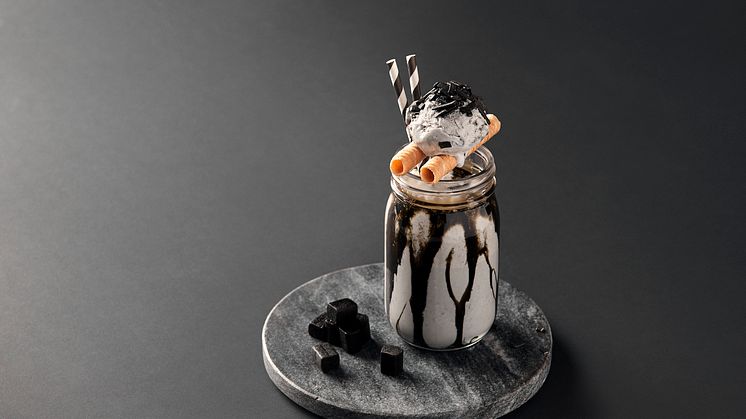 Lyxig kaffeshake med saltlakrits