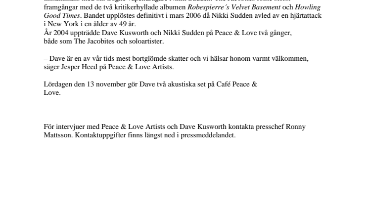 Peace & Love Artists signar brittisk kultartist