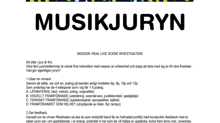 Musikjury riksfinal Livekarusellen 2014