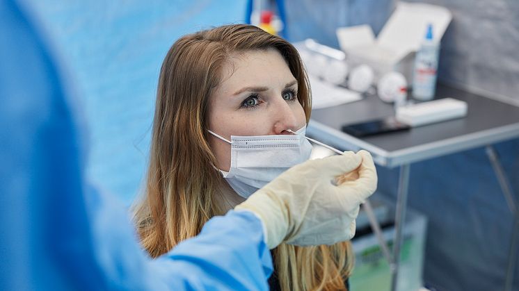 Mehr als 20.000 kontrollierte Tests können jeden Tag in den dm Corona-Schnelltest-Zentren durchgeführt werden. Foto: Sebastian Heck