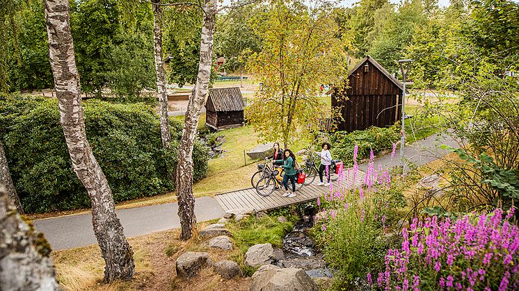 Cykelleden Skåne, Hembygdsparken i Hässleholm. Foto: Apelöga