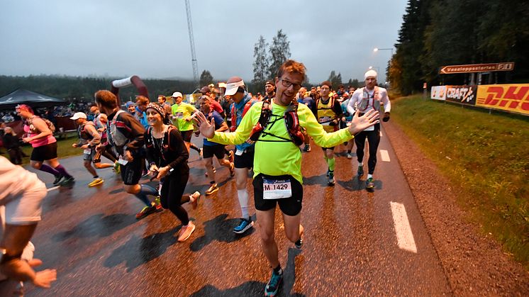 Ultravasan 90 starten vid Vasaloppsstarten i Sälen kl 05.00 2016-08-20