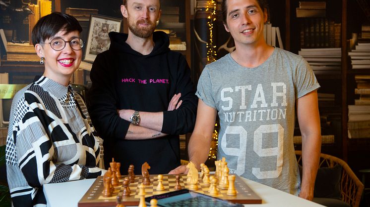 Sabina Sonning, Daniel Öhrlund och Samuelsson är teamet bakom Noctie.ai.
