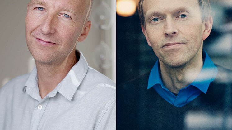 Alfred Fidjestøl og Harald Nortun nominerte til Bokslukerprisen. Foto: Agnete Brun (Fidjestøl) og Benedikte Skarvik (Nortun).