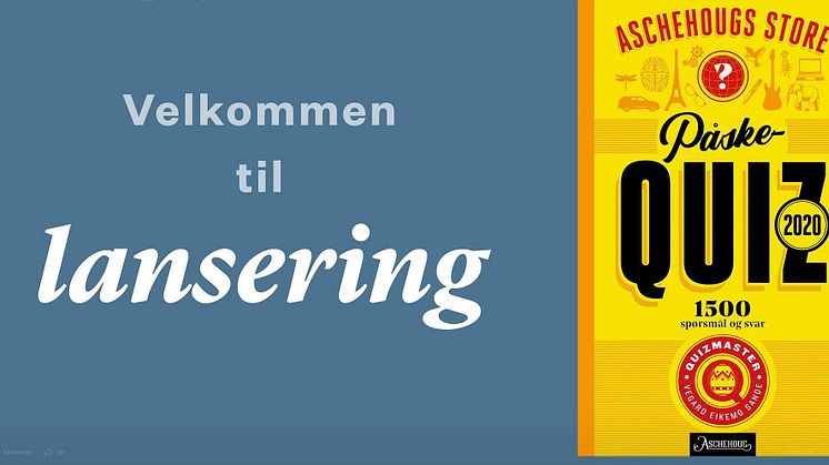 Velkommen til lansering av årets Påskequiz