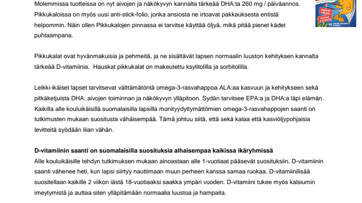 Möller Omega-3 Pikkukalat uudistuvat