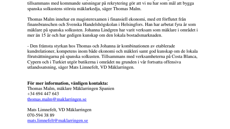 Svenskarna som ska bygga solkustens största mäklarkedja