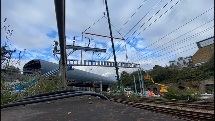 Work continues on the East Coast Upgrade Picture credit: Network Rail