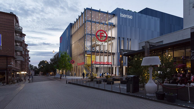 Nya Filmstaden Uppsala öppnar i city sommaren 2023. Bilden är ett fotomontage, fasaden kan komma att se annorlunda ut.
