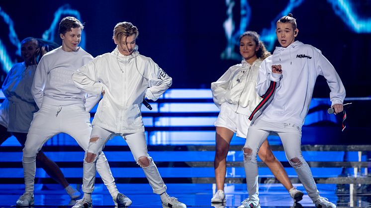 Marcus & Martinus uppträdde under Idrottsgalan den 15 januari 2018 i Stockholm.
