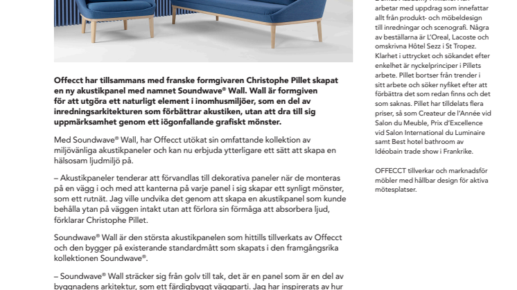 Soundwave® Wall, en akustikpanel av Christophe Pillet
