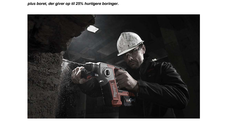 Milwaukee MS2 SDS-plus bor-  op til 25% hurtigere boring!