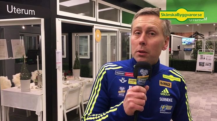 Håkan Blidberg om Skånska Byggvarors sponsring av skidskyttelandslaget