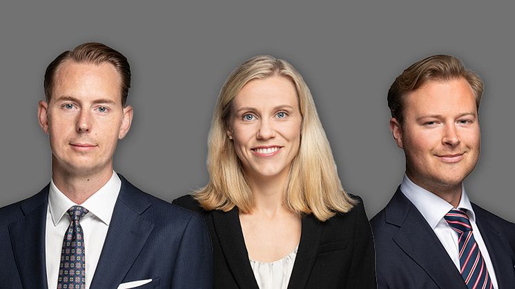 Från vänster; Anders Elvinsson, Head of Valuation & Strategic Advisory, Annie Lilja, Senior Consult och Staffan Dahlén, Head of Strategic Advisory.