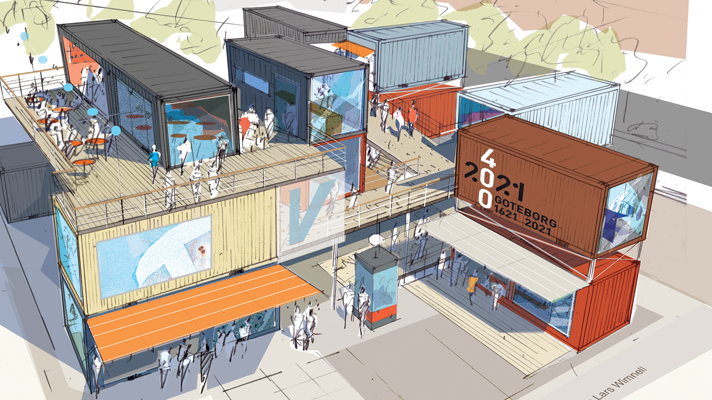 En flyttbar handelsplats ska fylla stadens mellanrum