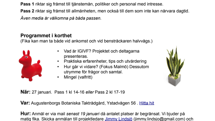 Inbjudan till seminarium Giftfri förskola i Ekostaden Augustenborg