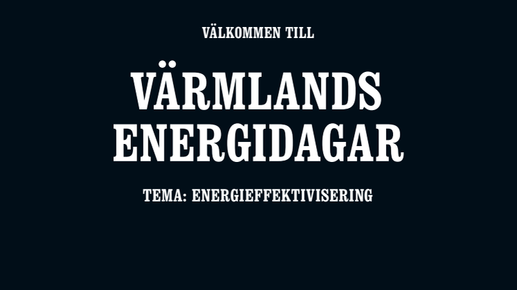 Värmlands Energidagar 17-18 februari 2011
