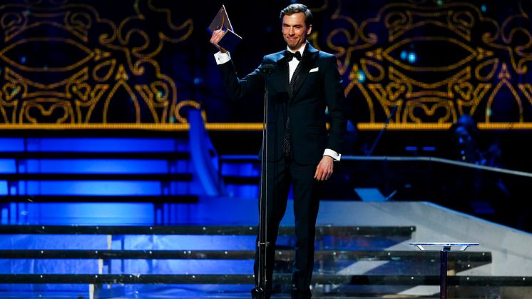 Johan Olsson på Idrottsgalan, foto: Bildbyrån