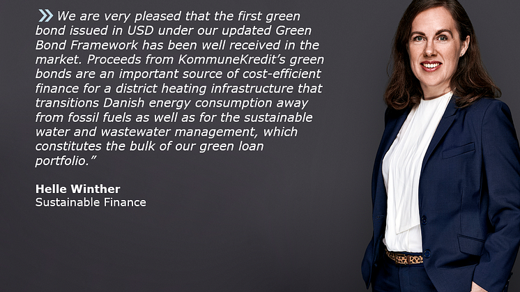 KommuneKredit launches inaugural USD green bond
