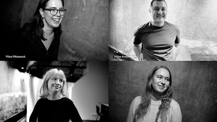 Vilma Weinstock, Miljan Andjelkovic, Hanna Wilke och Johanna Sjöberg
