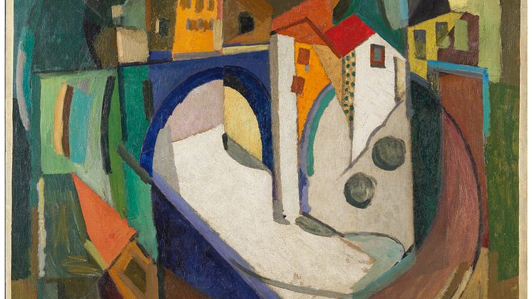 Albert Gleizes (1881-1953) Paysage, 1914-1915 Huile sur toile Signé et daté 1914-1915 en bas à droite 102 x 102 cm
