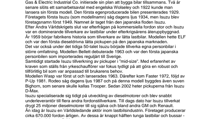Historien om Isuzu