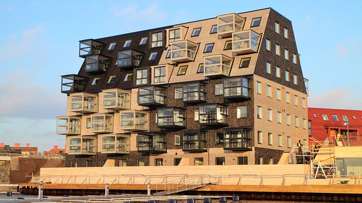 Kilströmskaj i Landskrona er et smukt eksempel på en ejendom opført med Cross Laminated Timber, CLT fra Södra.