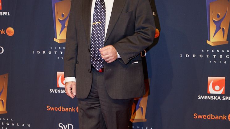 Leif Pagrotsky på röda mattan Svenska Idrottsgalan