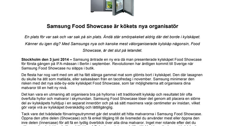 Samsung Food Showcase är kökets nya organisatör