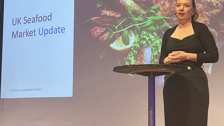 Victoria Braathen, Norges sjømatråds utsending til Storbritannia, er en av dem som skal på scenen under Ombordfrystkonferansen. Foto: Dag Sørli, Norges sjømatråd
