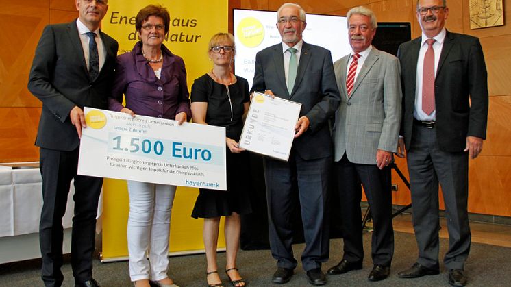 Bürgerenergiepreis Unterfranken 2016 verliehen 